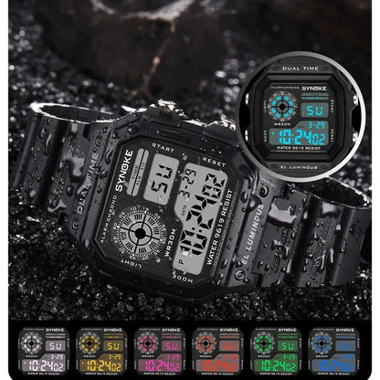 Digital Sports Luminous Multifunction Waterproof Wristwatch