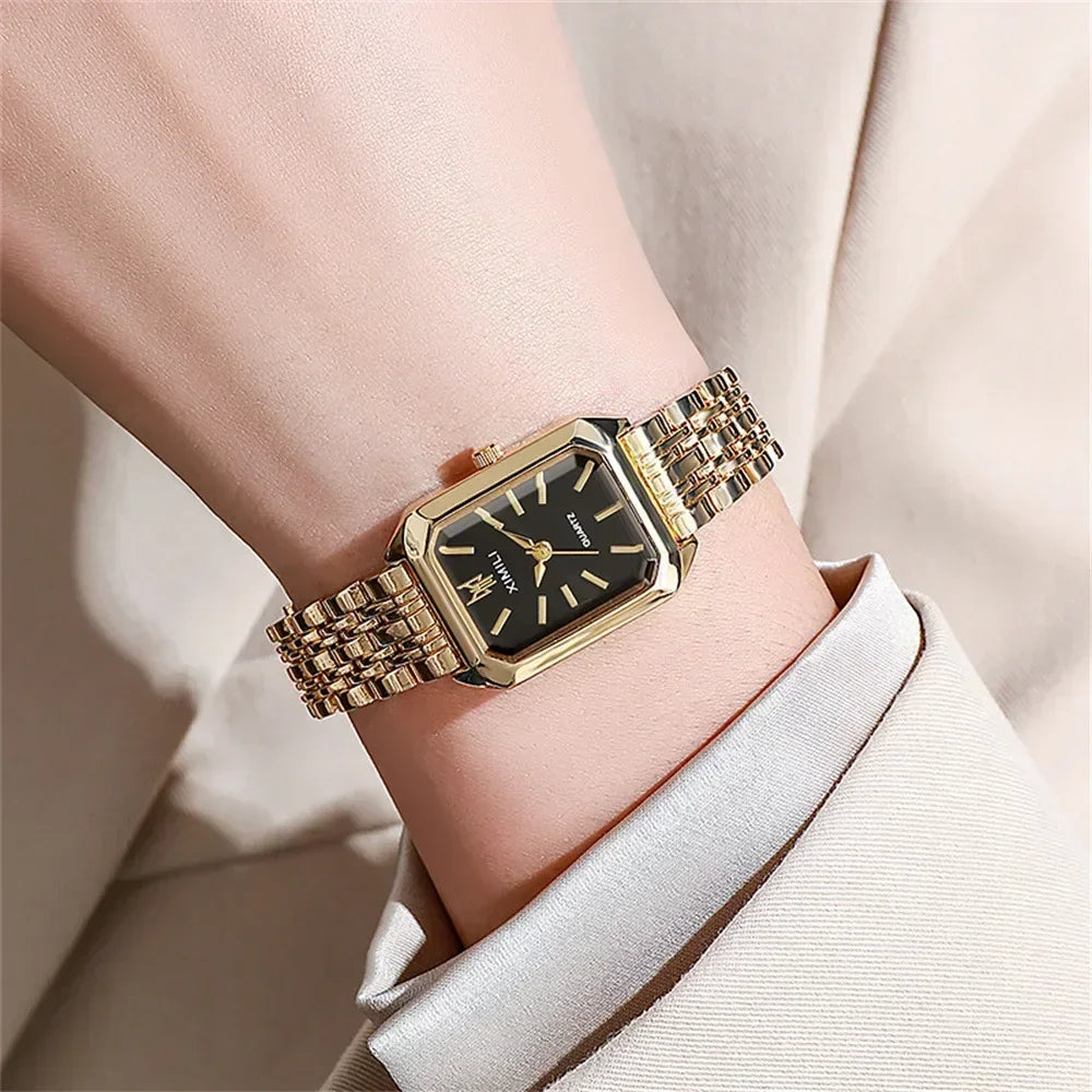 Stainless Steel Ladies Business Quartz Wristwatches