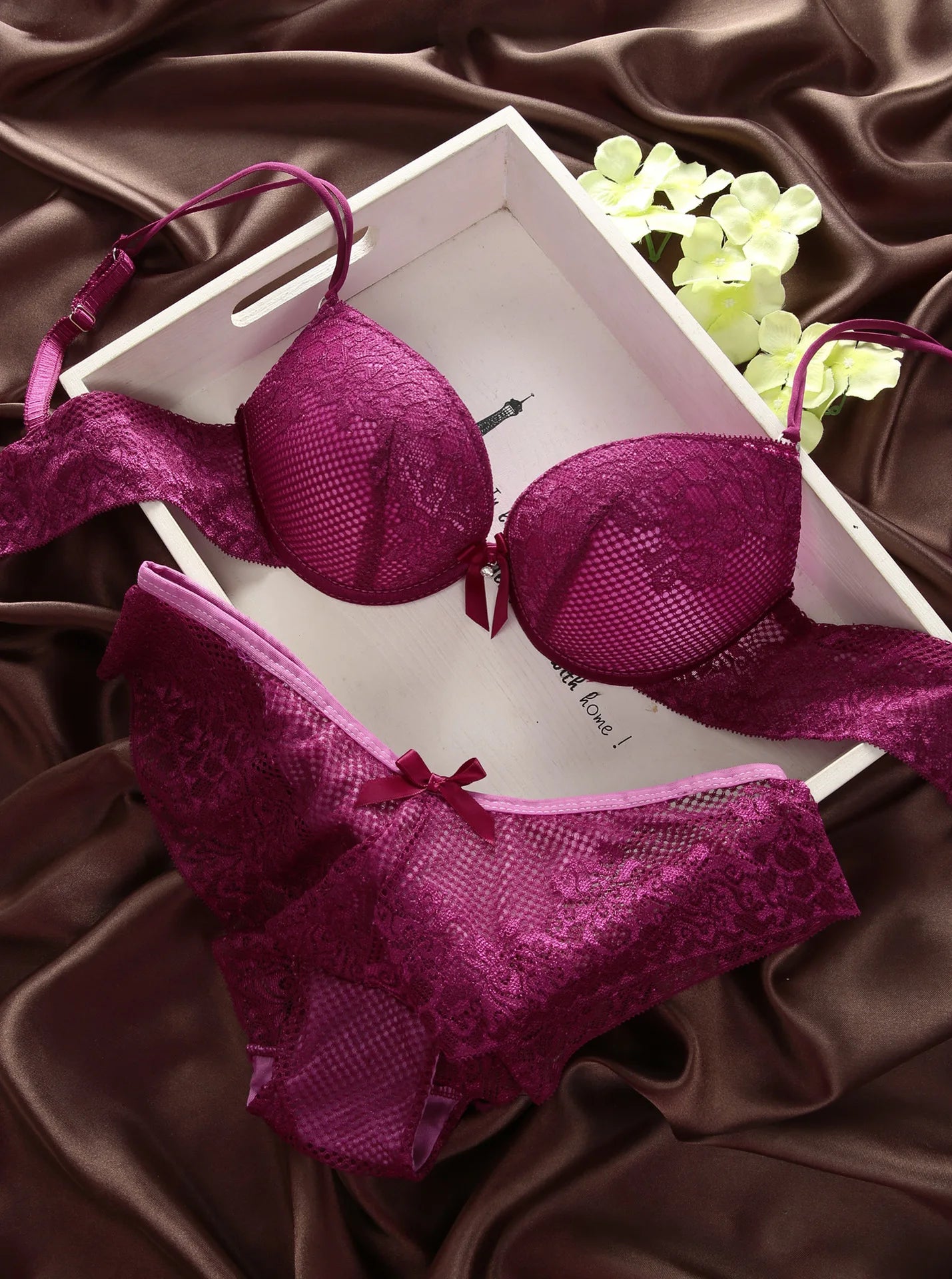 Bras Set Underwear Plus Lace and Panties