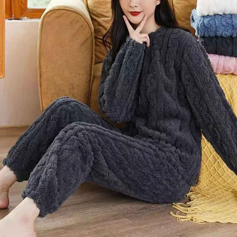 2-Piece Sleepwear Set Stylish Comfortable Pullover Pants