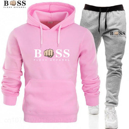 Tracksuit Hoodies + Pants 2Pcs Sets Suit Fashion Trendy