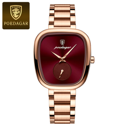 POEDAGAR Luxury Watch for Woman Waterproof Stainless Steel