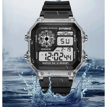 Digital Sports Luminous Multifunction Waterproof Wristwatch