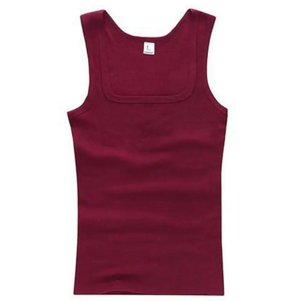 Plus Size Male  100% Pure Cotton Sleeveless T-shirt Elastic