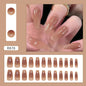 24 Pcs Press on Nails Glossy Reusable Nails