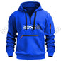 Men's digital printed leisure sports multi-zipper hooded long-sleeved hoodie pullover