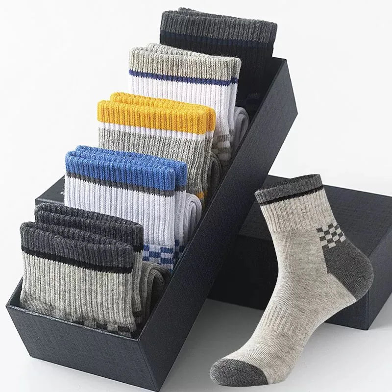 10 Pairs Breathable Cotton Sports Men Socks