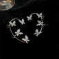 Silver Plated Metal Butterfly Ear Clips Without Piercing