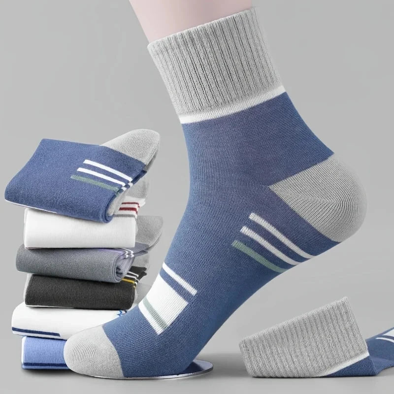 10 Pairs Breathable Cotton Sports Men Socks