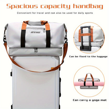 Large Capacity Fitness Bag, Dry And Wet Separate Duffel Bag,